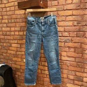 Madewell “high-rise slim cropped boy jean”